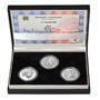 17. LISTOPAD 1989 – návrhy mince 200 Kč - sada tří Ag medailí 34 mm Proof v etui - 1/7