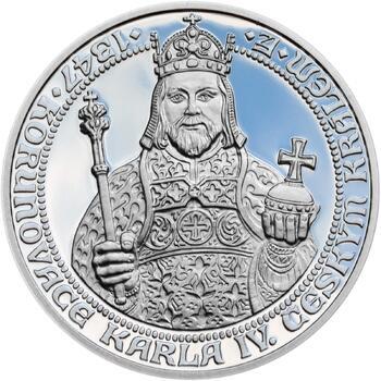 660 let od Korunovace Karla IV. českým králem - stříbro Proof - 1