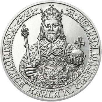 660 let od Korunovace Karla IV. českým králem - stříbro b.k. - 1