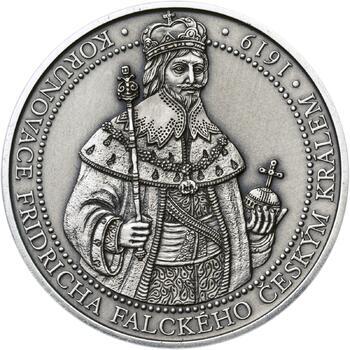 Korunovace Fridricha Falckého českým králem - stříbro patina - 1