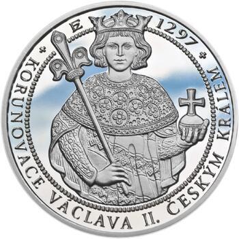 Korunovace Václava II. českým králem  - stříbro Proof - 1