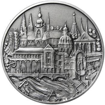 Královské hlavní město Praha - stříbro 1 Oz patina - 1