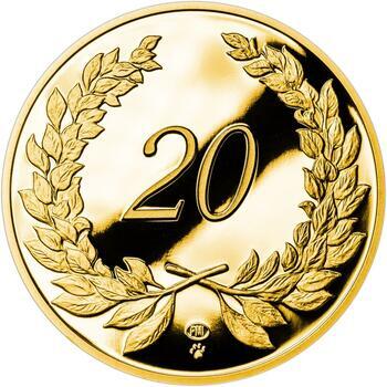 Zlatý dukát k životnímu výročí 20 let Proof, Zlatý dukát k životnímu výročí 20 let Proof - 1