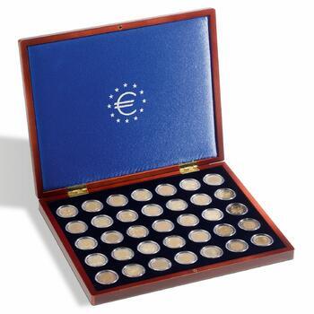 Jednoduchá luxusní dřevěné etue na mince HMK 35 BL