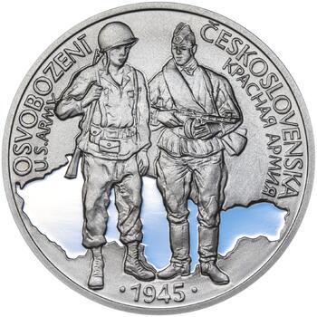 Osvobození Československa 8.5.1945 - 28 mm stříbro Proof - 1