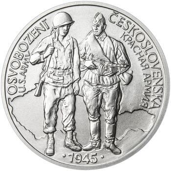 Osvobození Československa 8.5.1945 - 28 mm stříbro b.k. - 1
