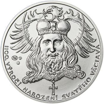 1100. výročí narození sv. Václava - stříbro 1 Oz b.k. - 1