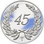Medaile k životnímu výročí 45 let - 1 Oz stříbro Proof, 45 let - 1/2