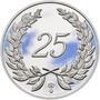Medaile k životnímu výročí 25 let - 1 Oz stříbro Proof, 25 let - 1/2
