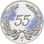 Medaile k životnímu výročí 55 let - 1 Oz stříbro Proof, 55 let - 1/2