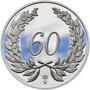 Medaile k životnímu výročí 60 let - 1 Oz stříbro Proof, 60 let - 1/2