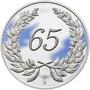 Medaile k životnímu výročí 65 let - 1 Oz stříbro Proof, 65 let - 1/2