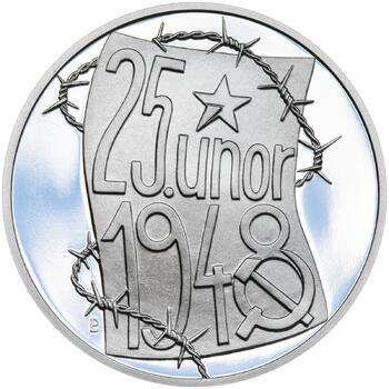 25. únor 1948 - 66. výročí od komunistického puče  - 1 Oz stříbro Proof - 1