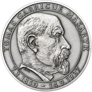 70 let od úmrtí Tomáše Garrigue Masaryka - stříbro patina - 1