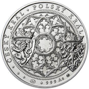 Korunovace Václava II. českým králem  - stříbro b.k. - 2