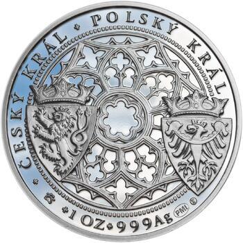 Korunovace Václava II. českým králem  - stříbro Proof - 2