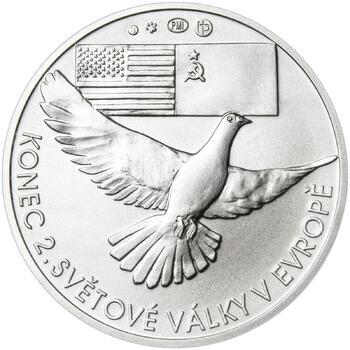 Osvobození Československa 8.5.1945 - 28 mm stříbro b.k. - 2
