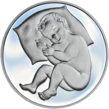Stříbrný medailon k narození dítěte 2017 - 28 mm, Stříbrný medailon k narození dítěte 2017 - 28 mm - 2