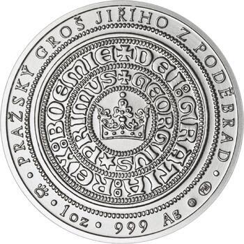 550 let od korunovace Jiřího z Poděbrad českým králem - stříbro b.k. - 2