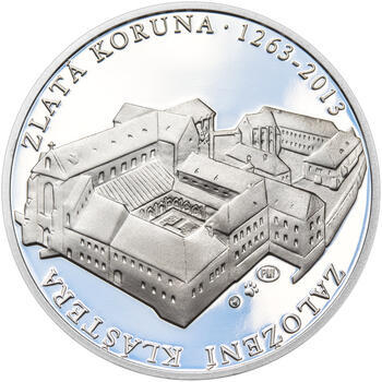 KLÁŠTER ZLATÁ KORUNA – návrhy mince 200 Kč - sada tří Ag medailí 34 mm Proof v etui - 2