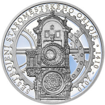 STAROMĚSTSKÝ ORLOJ – návrhy mince 200 Kč - sada tří Ag medailí 34 mm Proof v etui - 2