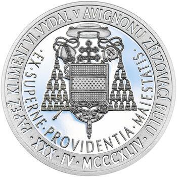 Povýšení pražského biskupství na arcibiskupství - 670 let - 28 mm stříbro Proof - 2