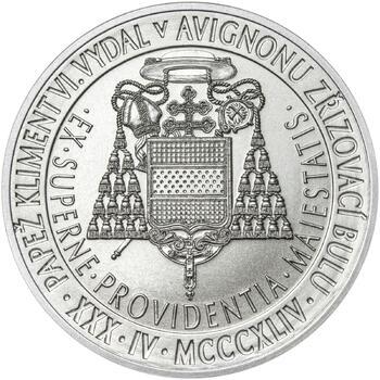 Povýšení pražského biskupství na arcibiskupství - 670 let - 28 mm stříbro b.k. - 2