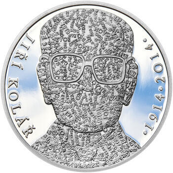 JIŘÍ KOLÁŘ – návrhy mince 500 Kč - sada tří Ag medailí 34 mm Proof v etui - 4
