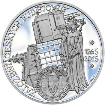 ČESKÉ BUDĚJOVICE – návrhy mince 200 Kč - sada tří Ag medailí 34 mm Proof v etui - 4