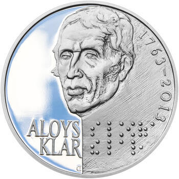 ALOYS KLAR – návrhy mince 200 Kč - sada tří Ag medailí 34 mm Proof v etui - 4