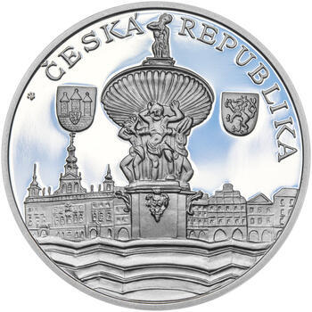 ČESKÉ BUDĚJOVICE – návrhy mince 200 Kč - sada tří Ag medailí 34 mm Proof v etui - 5