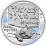 BOHUMIL HRABAL – návrhy mince 200 Kč - sada tří stříbrných medailí 34 mm Proof v etui - 5/7