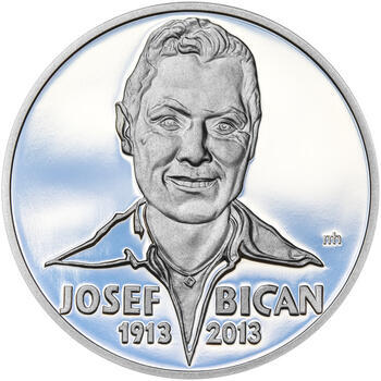 JOSEF BICAN – návrhy mince 200 Kč - sada tří Ag medailí 34 mm Proof v etui - 6
