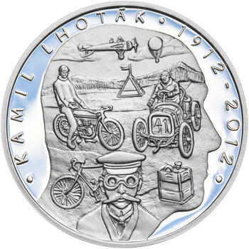 KAMIL LHOTÁK – návrhy mince 200 Kč - sada tří Ag medailí 34 mm Proof v etui - 6
