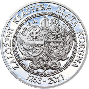 KLÁŠTER ZLATÁ KORUNA – návrhy mince 200 Kč - sada tří Ag medailí 34 mm Proof v etui - 6