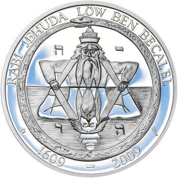 RABÍ JEHUDA LÖW – návrhy mince 200 Kč - sada I. tří Ag medailí 34 mm Proof v etui - 7
