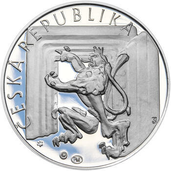20 LET ČNB A ČESKÉ MĚNY – návrhy mince 200 Kč - sada tří Ag medailí 34 mm Proof v etui - 7